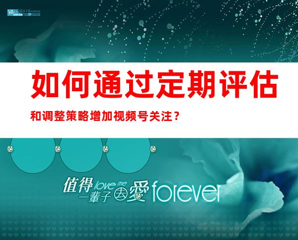 如何通过定期评估和调整策略增加视频号关注？