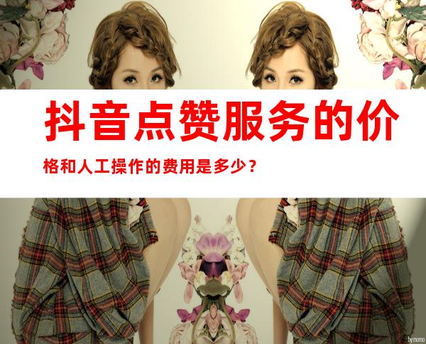 抖音点赞服务的价格和人工操作的费用是多少？