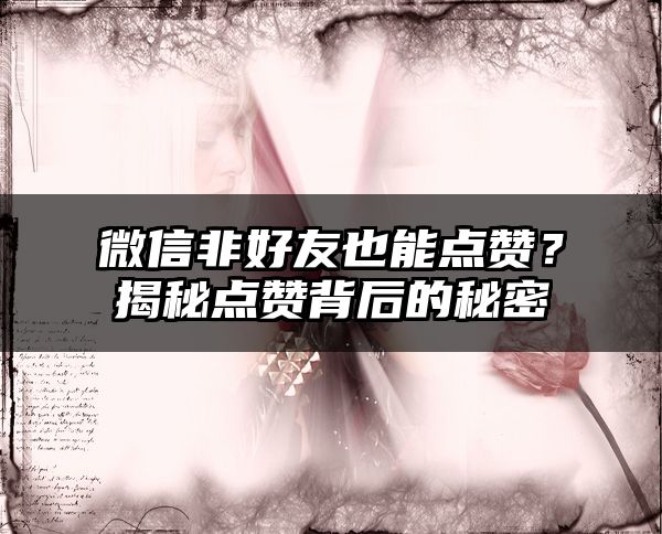 微信非好友也能点赞？揭秘点赞背后的秘密