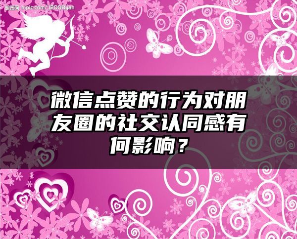 微信点赞的行为对朋友圈的社交认同感有何影响？