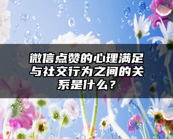 微信点赞的心理满足与社交行为之间的关系是什么？