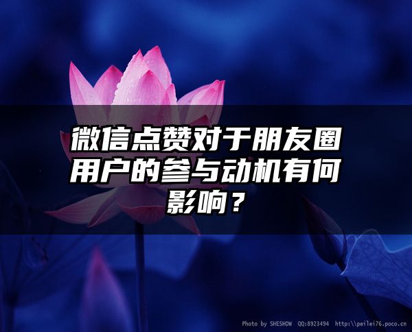 微信点赞对于朋友圈用户的参与动机有何影响？